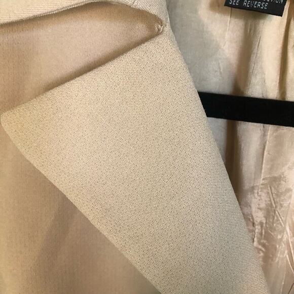 Colour Eighteen Sand Colored Button Down Blazer Jacket Peacoat - Size 8 - Picture 7 of 7
